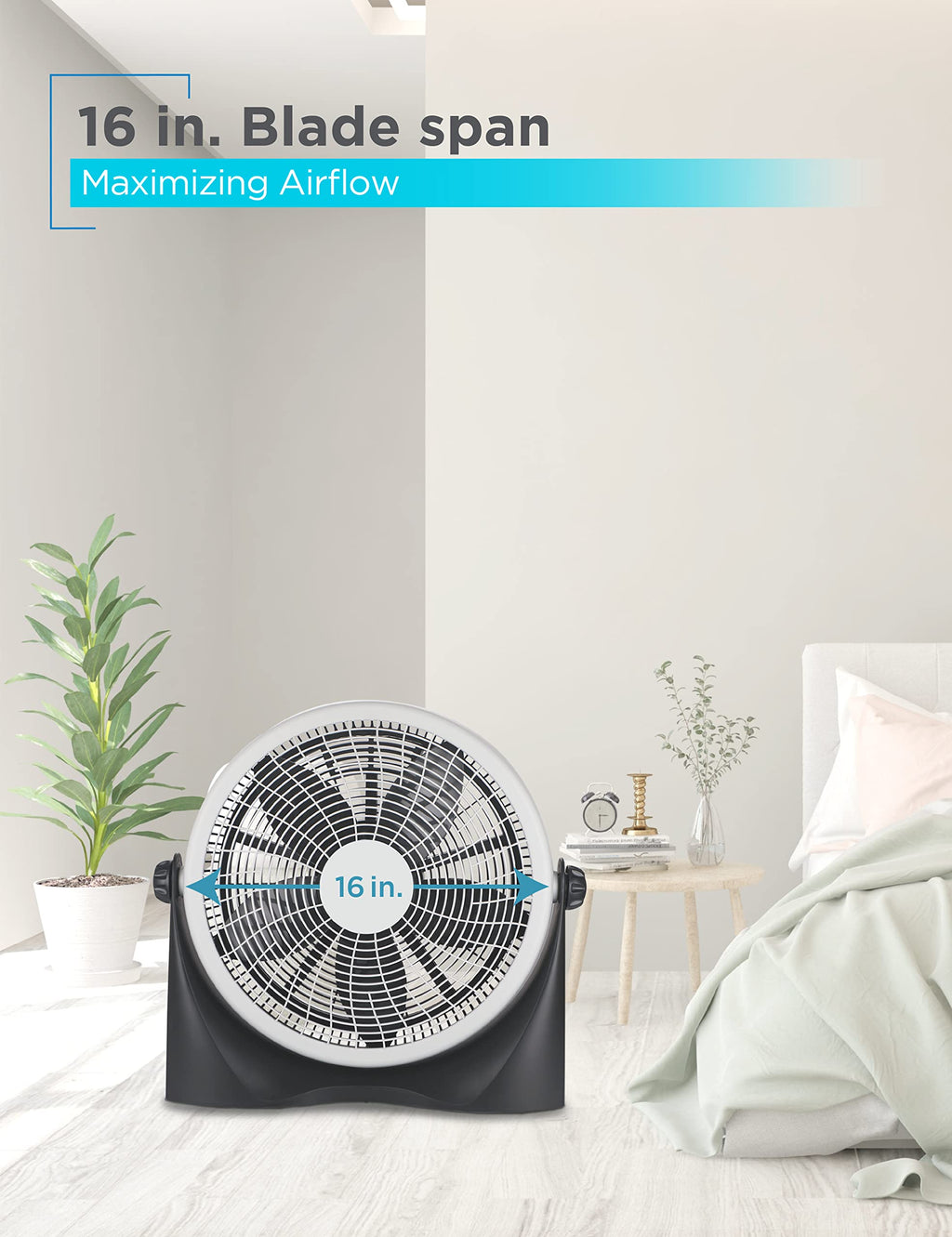 15.6” High Velocity Floor Fan, 3 Speeds R80029