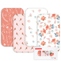 Baby Bedside Sleeper Bassinet Sheets 33x20 Inch 4 Pack E345