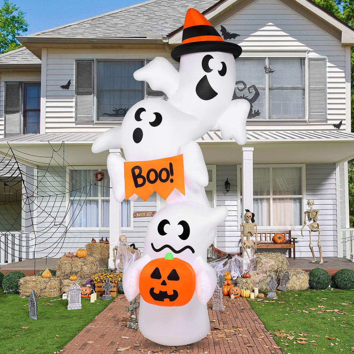 Inflatable Ghost Outdoor Decorations with LEDs F3670