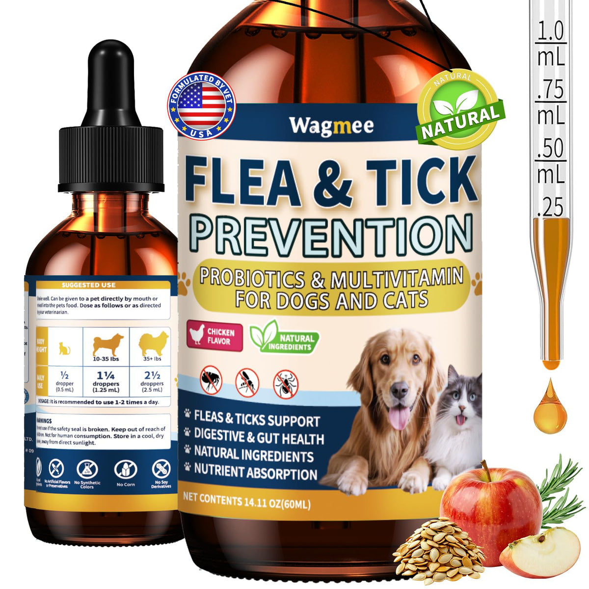 Flea and Tick Prevention for Cats and Dogs Drops R68133