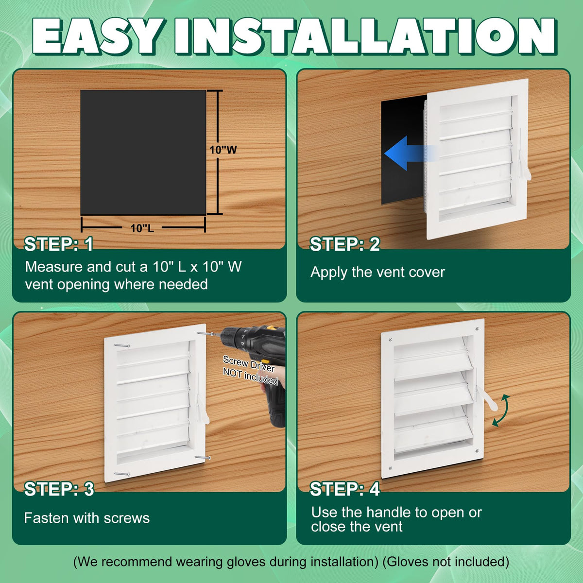 Adjustable Aluminum Alloy Chicken Coop Vent with Screen Mesh I305741