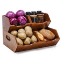 Wood 2-tier Stackable Pantry Organizer J519