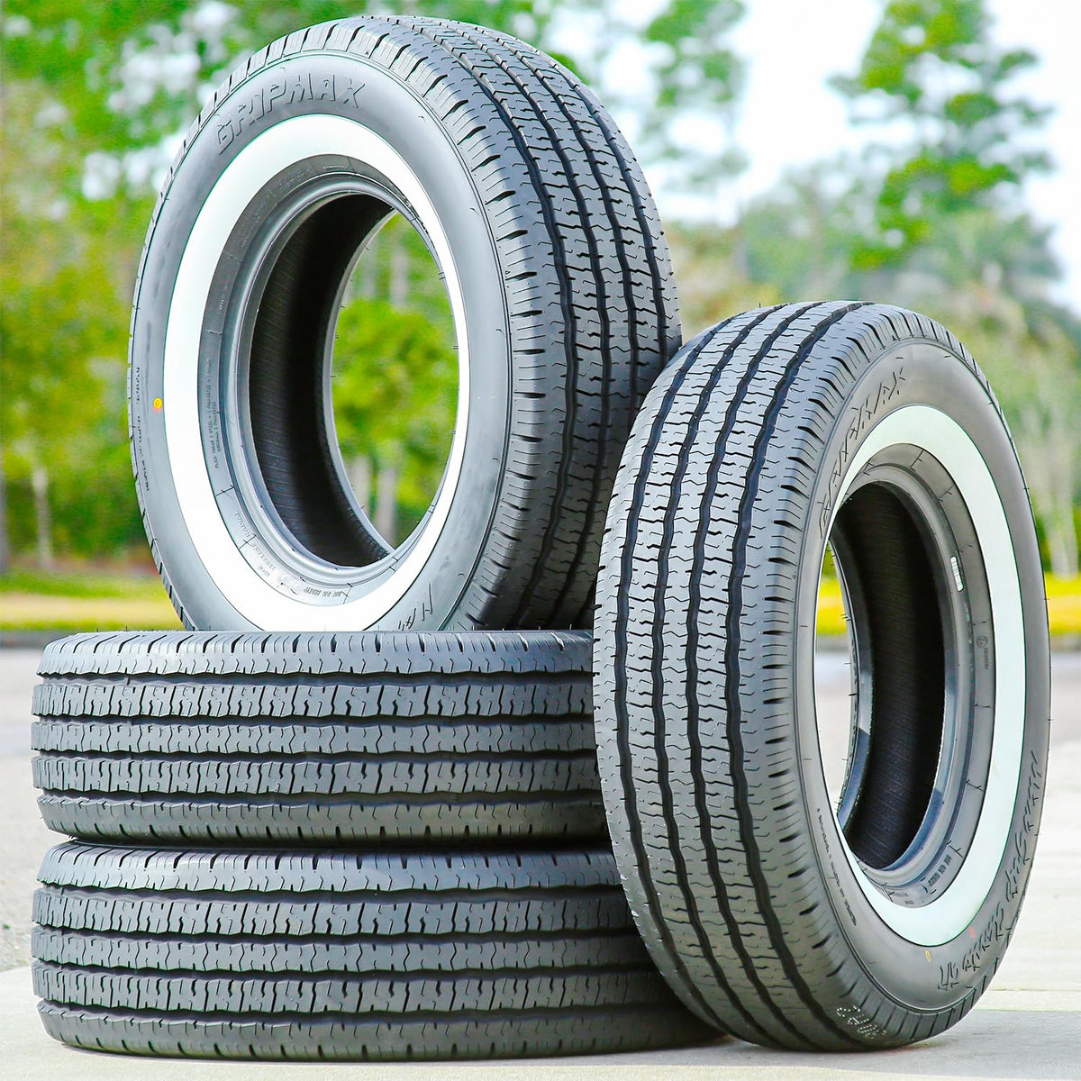 All-Season Touring Radial Tire 205/75R15 97H White Side Wall W123