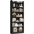 Black 7-Tier Adjustable Shelves Bookcase F53538