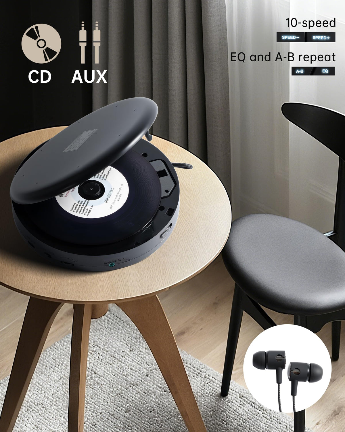 Portable CD Player with Speakers T956394