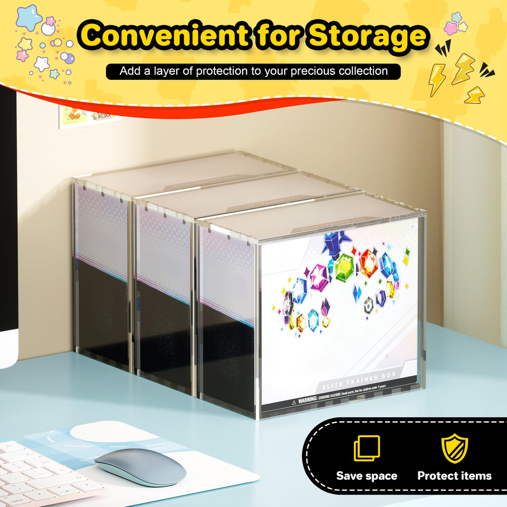 2 PCS 5mm Clear Acrylic Display Case N96373