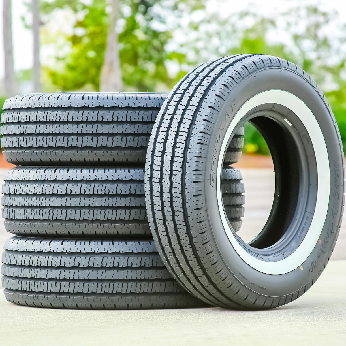 All-Season Touring Radial Tire 205/75R15 97H White Side Wall W123