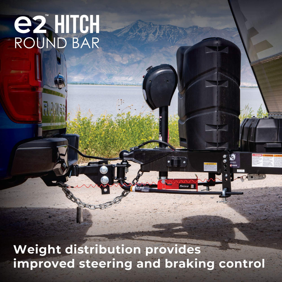 2-Point Sway Control Round Bar Hitch, 8,000 Lbs Trailer Weight Rating L207
