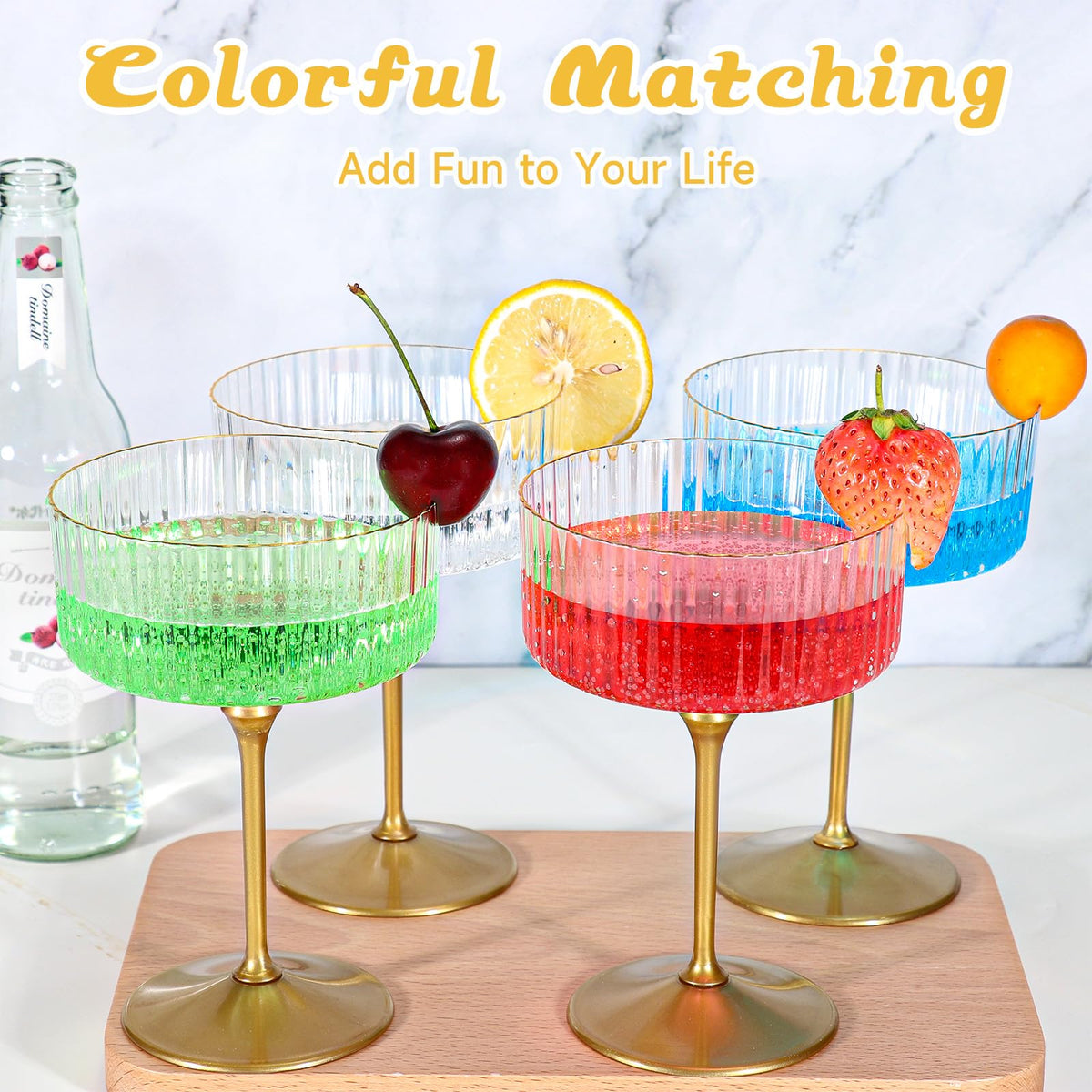 24 Pcs 9 Oz Champagne Martini Glasses Set E539