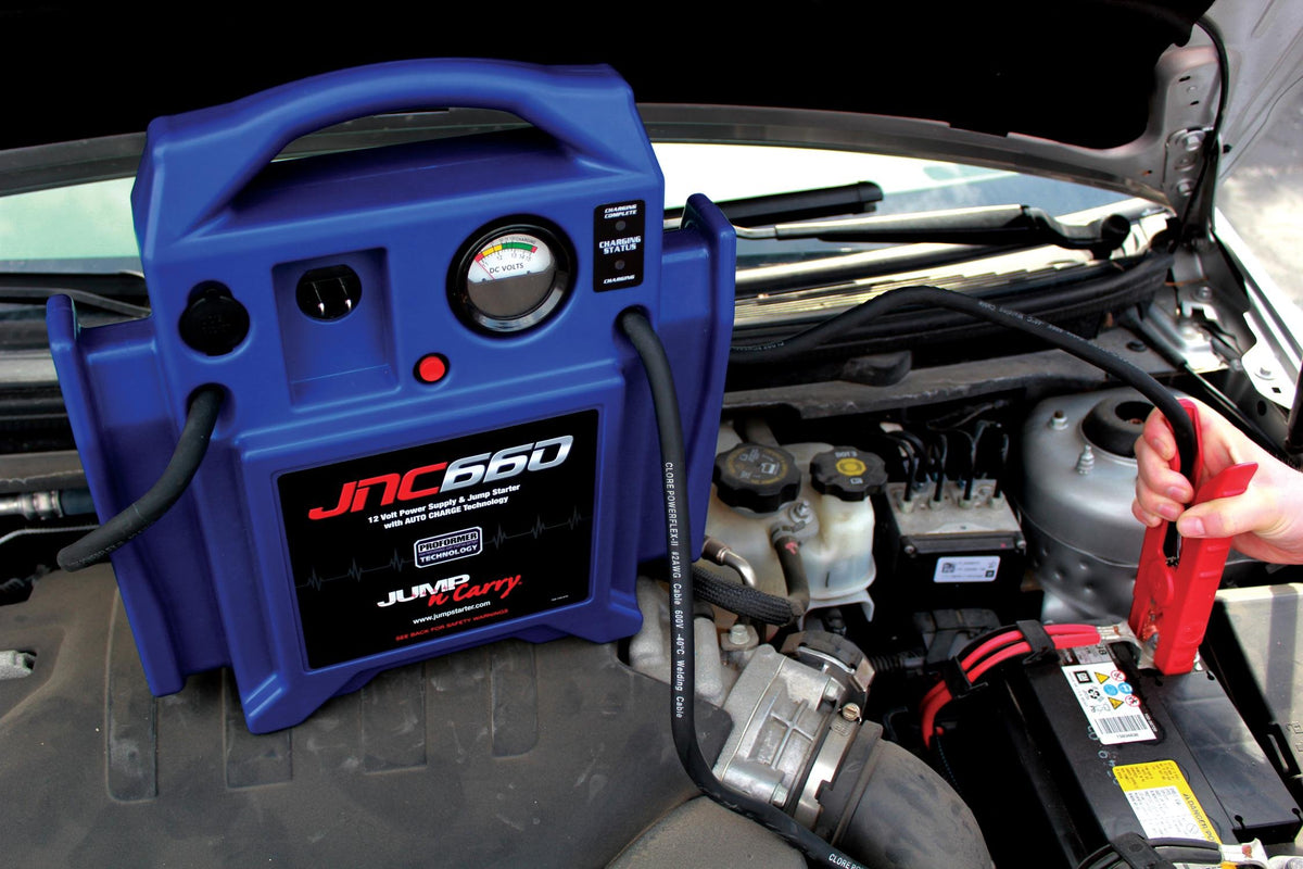 1000-Pound Air and Hydraulic Telescopic Transmission Jack and 1700 Peak Amp 12 Volt Jump Starter V835