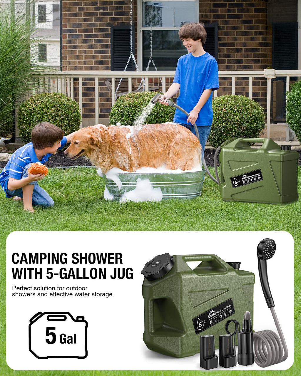 Portable Camping Shower with Water Jug N8937