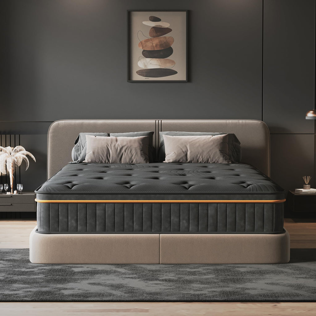 Queen Size 12 Inch Hybrid Memory Foam Pocket Spring Medium Firm Mattress U5174