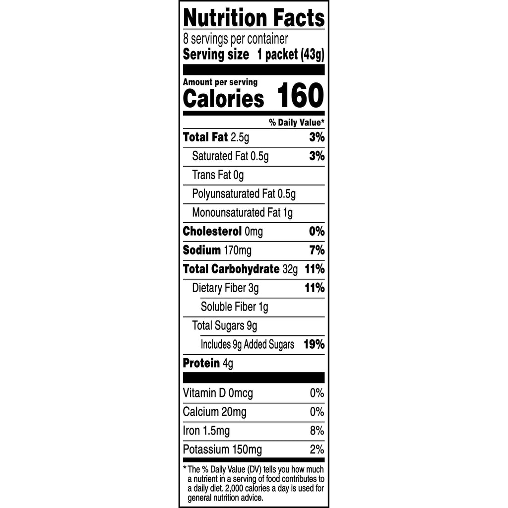 Instant Oatmeal, Gluten Free, Maple & Brown Sugar, 1.51 Oz (Pack of 8) Z925
