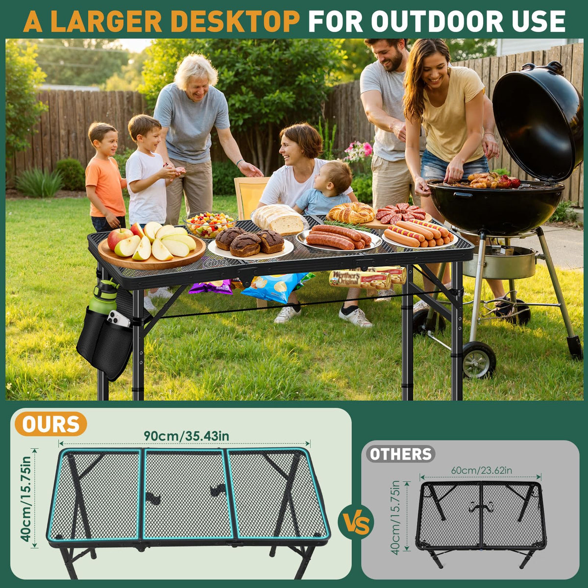3ft Aluminum Folding Camping Table Q95171