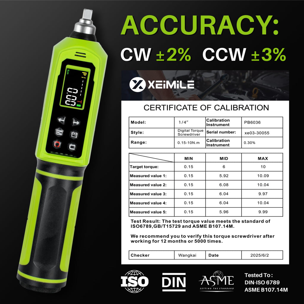 1/4" Drive Digital Torque Screwdriver G6366