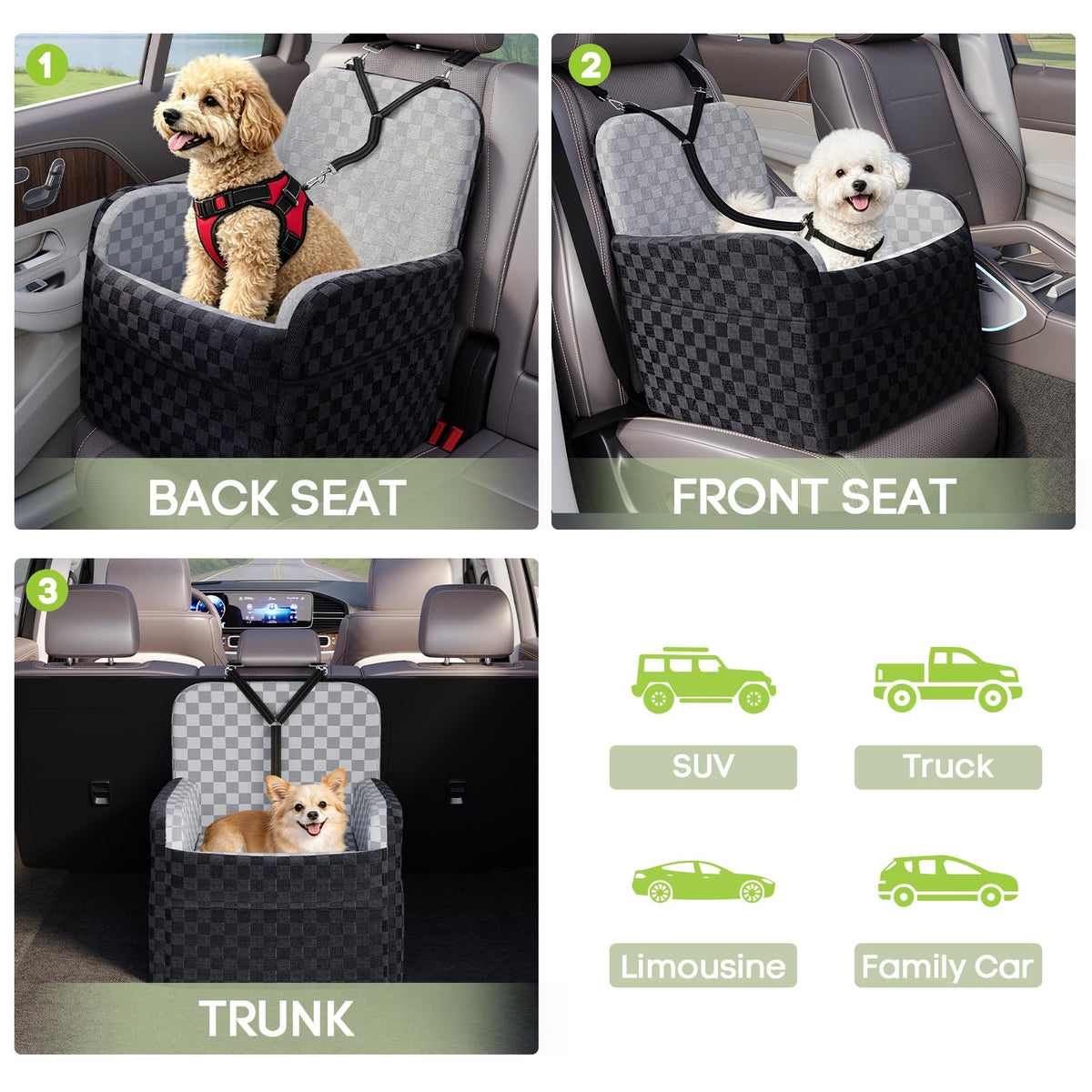 Waterproof Dog Booster Car Seat S617772