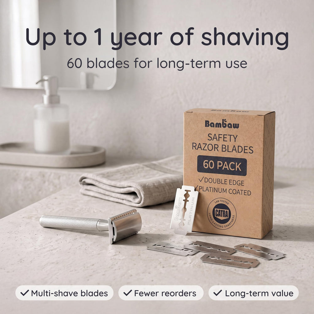 Double Edge Razor Blades 60 Pack Platinum Swedish Stainless Steel X438