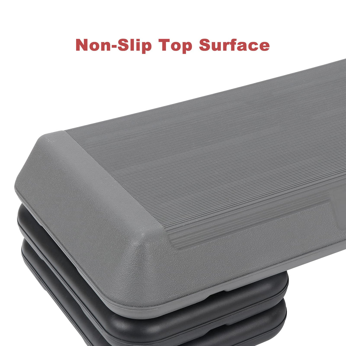 28.5'' Adjustable Exercise Step Platform with 4 Stackable Risers O958364