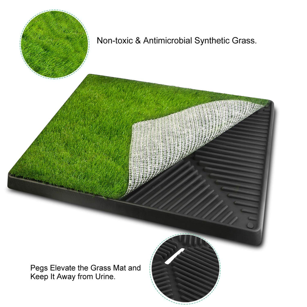 Indoor Dog Potty Grass Pad with Tray F576