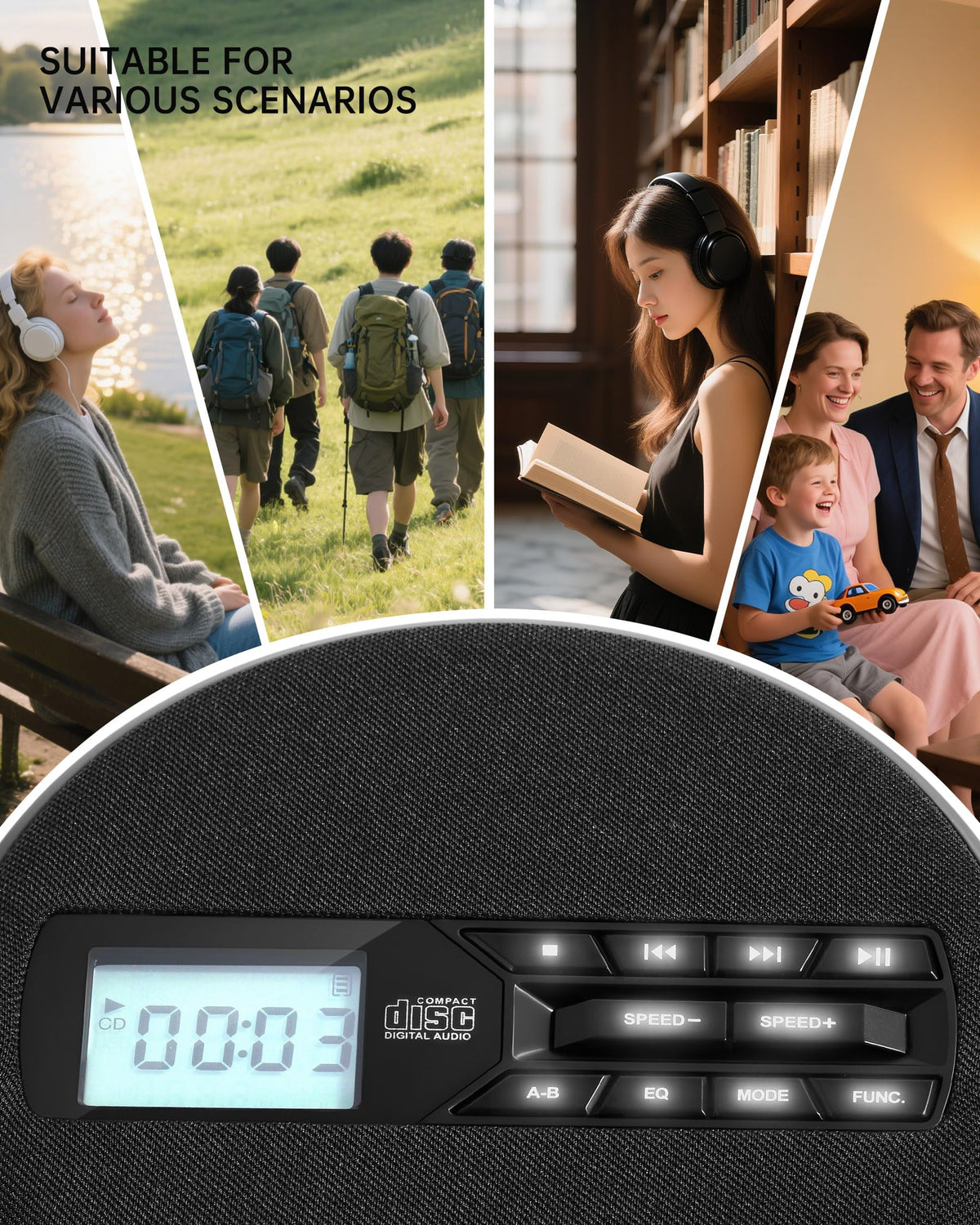 Portable CD Player with Speakers T956394