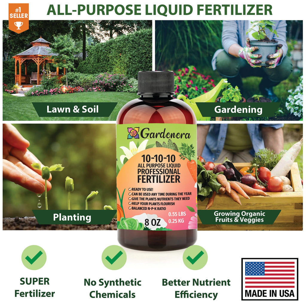 10-10-10 All Purpose Liquid Plant Food Fertilizer Concentrate 8 OZ X30973