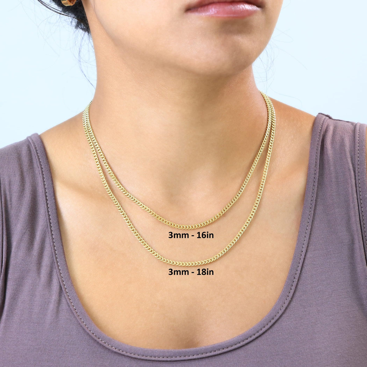 14k Yellow Gold Cuban Chain Necklace R1153