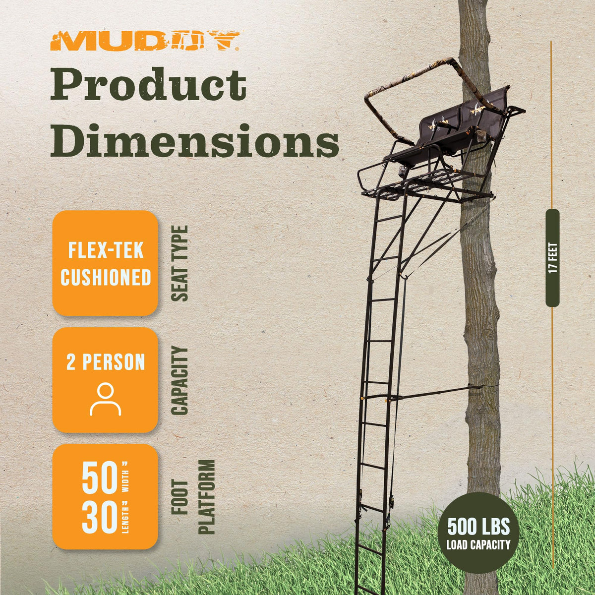 Hunting Deer Ladder Stand 20 ft with Blind Kit Y26254