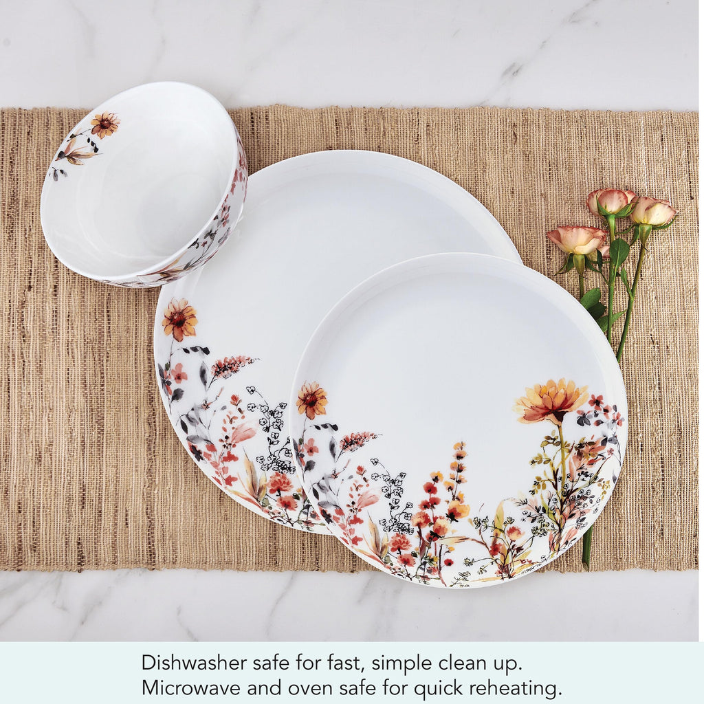 12 Piece Floral Bone China Dinnerware Set Z566695