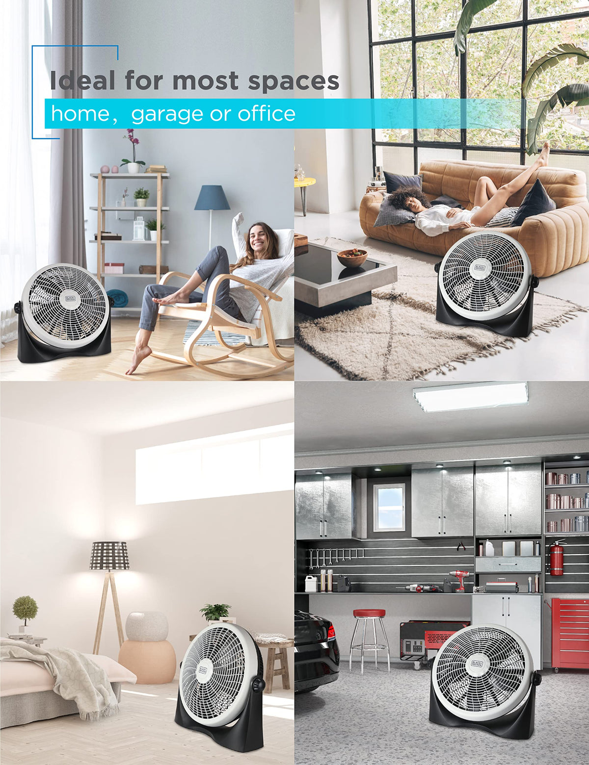 15.6” High Velocity Floor Fan, 3 Speeds R80029