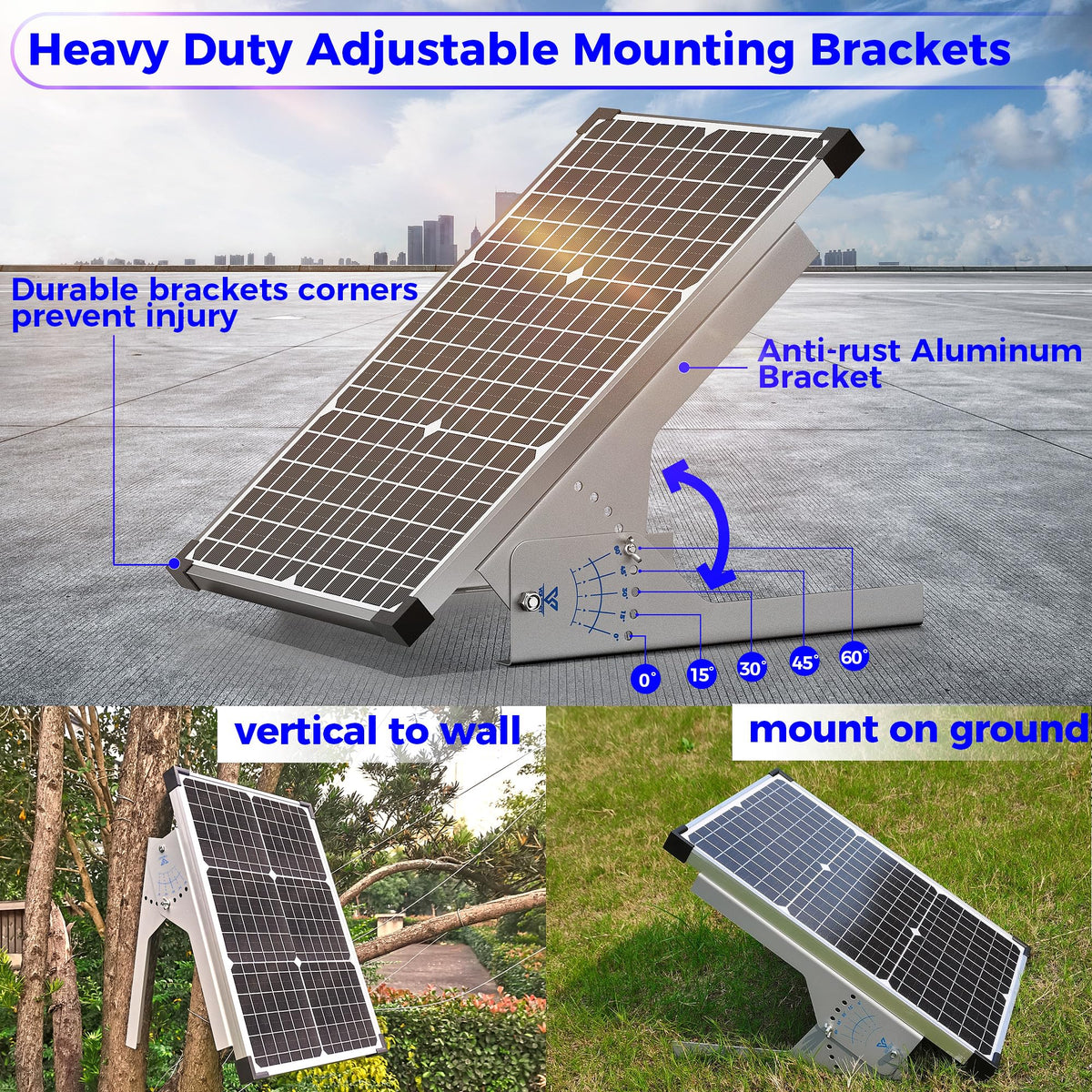 30W Solar Panel Kit 12V Battery Trickle Charger W1005